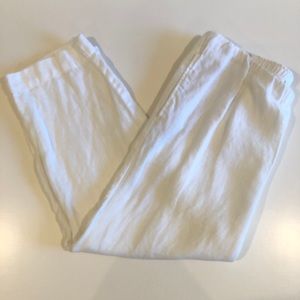 🍉 J. Jill Pure Jill White Linen Pants Sz. S